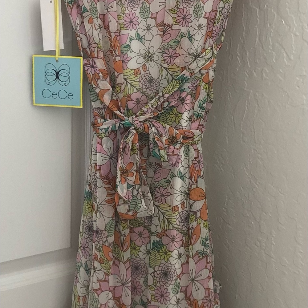 Brand New Floral Chiffon Midi Dress from CeCe in XS